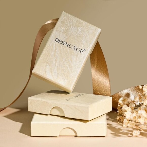 Women's Gold Princess Cut Emerald Stud Earrings Hypoallergenic Vintage - Picture 7 of 7